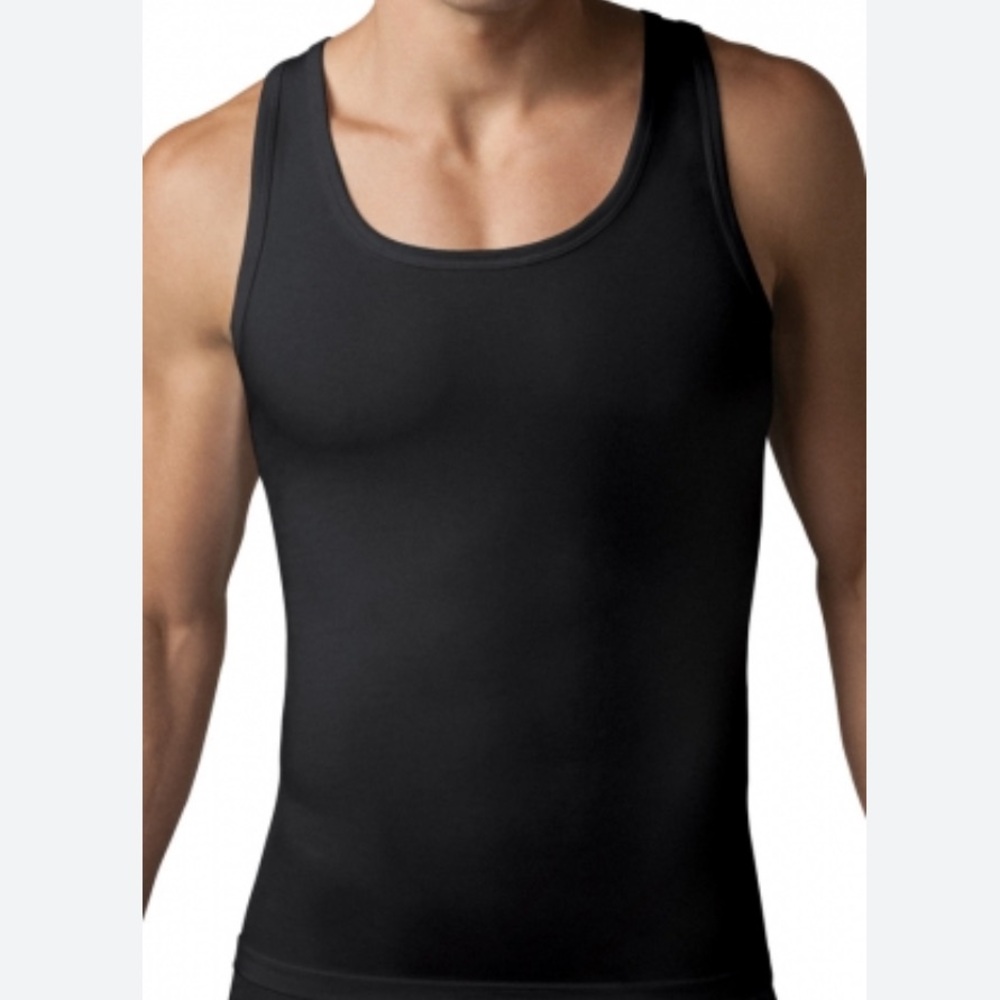 Spanx Cotton Compression Undershirt Washed Black … - image 2